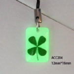 luminous lucky clover  moblile phone strap ACC204
