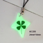 luminous lucky clover  moblile phone strap ACC205