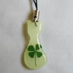 luminous lucky clover  moblile phone strap ACC209