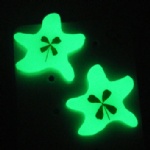 luminous lucky clover ear studs  AJC608