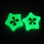 luminous lucky clover ear studs  AJC614