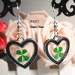 Zinc alloy lucky clover earring AEA012