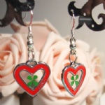 Zinc alloy lucky clover earring AEA012
