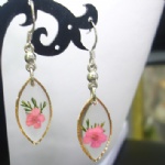 metal frame flower earrings BEA003