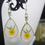 metal frame flower earrings BEA005