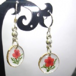 metal frame flower earrings BEA007
