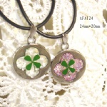 alloy lucky clover lovers necklace AFA124