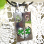 alloy lucky clover lovers necklaceAFA130131