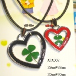 alloy lucky clover lovers necklaceAFA002