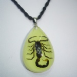 luminous artificial amber pendant with real insect 2YD02