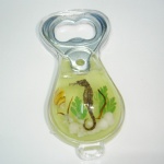 artificial amber corkscrew with real sea horse YBOSH