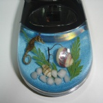 artificial amber  mouse with marine life MS03