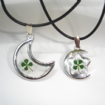 lucky clover moon and star lovers necklace AFA146159