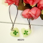 luminous lucky clover couple mobile phone strap AGC213