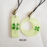 luminous lucky clover couple mobile phone strap AGC225