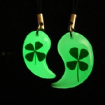 luminous lucky clover couple mobile phone strap AGC231