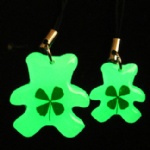 luminous lucky clover couple mobile phone strap AGC239