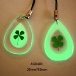 luminous lucky clover couple mobile phone strap AGD403