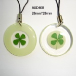 luminous lucky clover couple mobile phone strap AGD408