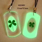 luminous lucky clover couple mobile phone strap AGD409
