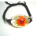 real flower acrylic bracelet SLF02