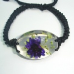 real flower acrylic bracelet SLF03