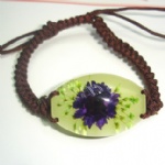 luminous real flower acrylic bracelet YLF03