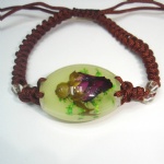 luminous real flower acrylic bracelet YLF08