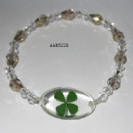 clear lucky clover bracelet ABB5221