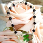 clear lucky clover bracelet ABB6222