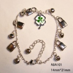 zinc alloy lucky clover bracelet ABA101