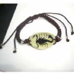 luminous  insect amber  bracelet  YL  black scorpion