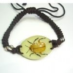 luminous  insect amber  bracelet  YL  golden leaf beetle